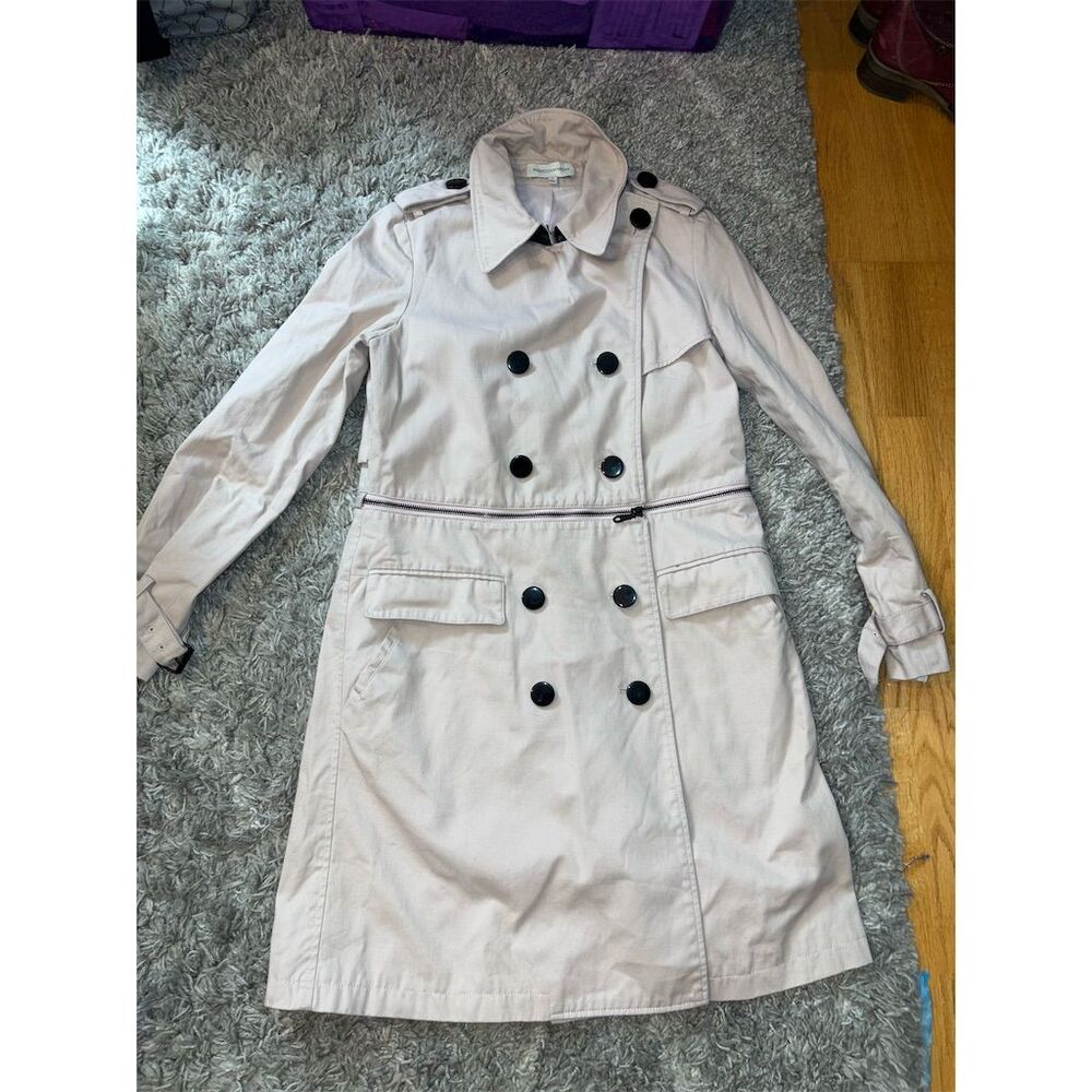 Rebecca Minkoff Women's Convertible Trench Coat Beige Size Small Standard - Picture 14 of 16